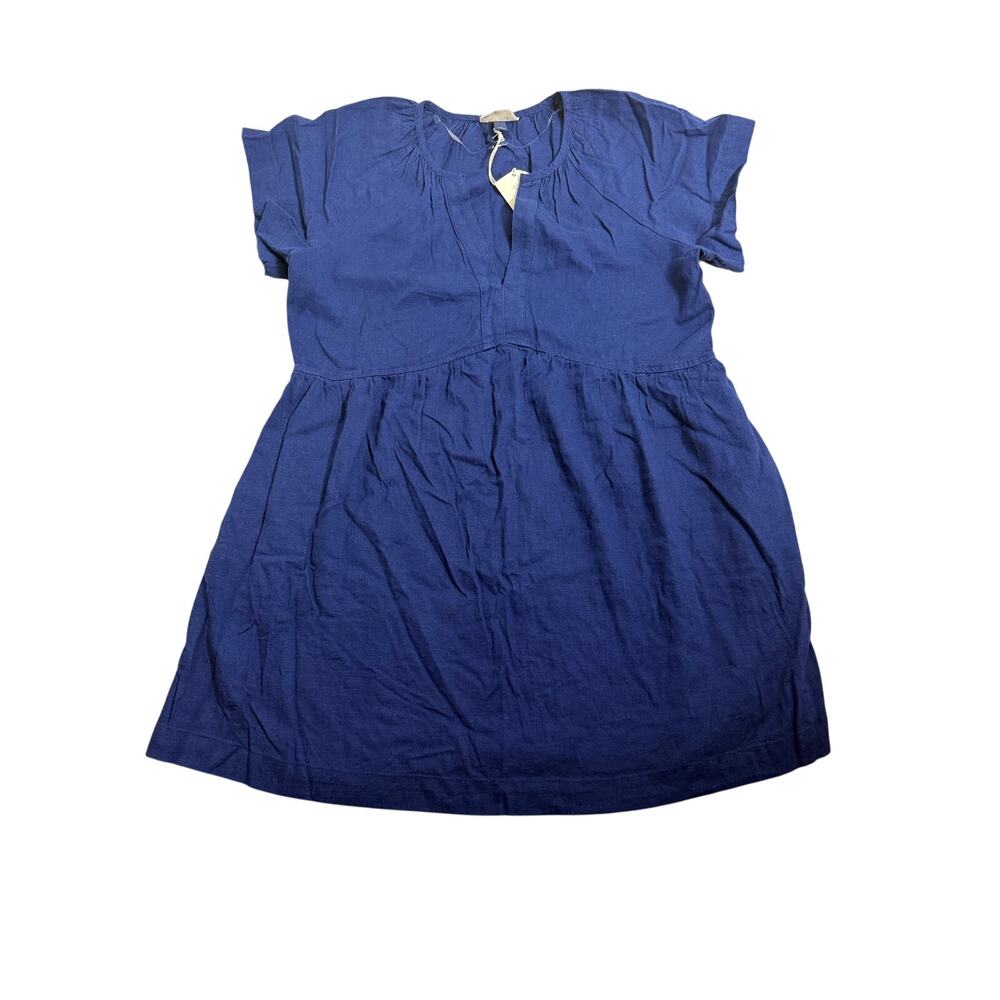 Universal Thread Women's Navy Short Sleeve Linen Mini Shift Dress - Medium - NWT